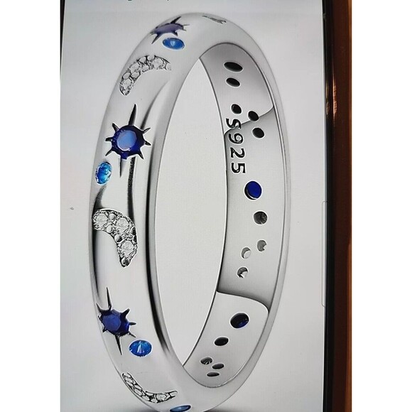 Sterling Silver Ring Women Stackable Eternity Cute For Teen Girls Size 6 Only - Picture 3 of 8